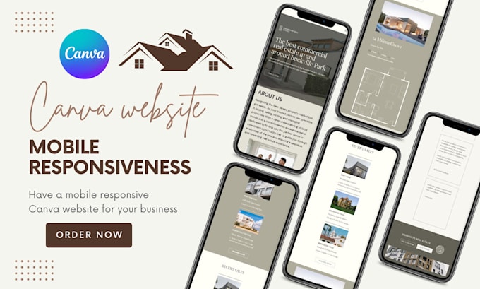 Gig Preview - Design captivating real estate canva website canva template canva to wordpress