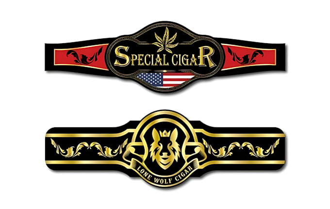 Gig Preview - Design premium cigar band, cigar label and box logo with in 8 hours