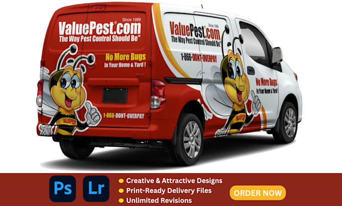 Gig Preview - Do professional vehicle wrap, car wrap, van wrap, and lorry wrap design