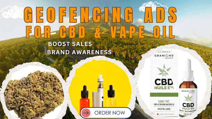 Gig Preview - Do geofencing advertising for cbd, cannabis and vape oil