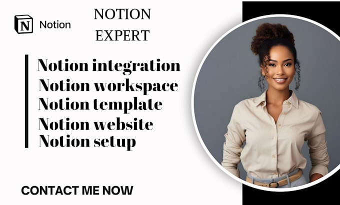 Gig Preview - Be your notion consultant design notion template notion workspace automation