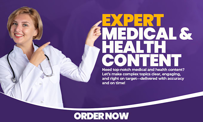 Bestseller - write SEO medical and health articles or blog posts