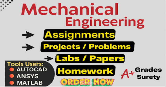 Gig Preview - Help mechanical engineering assignments, projects, and problems