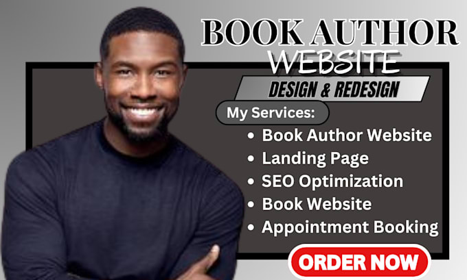 Gig Preview - Design book author website, ebook website, author website