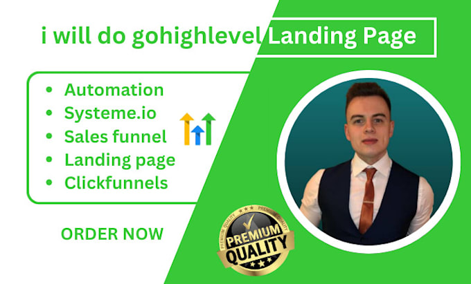 Gig Preview - Design gohighlevel landing page clickfunnels gohighlevel sales funnel