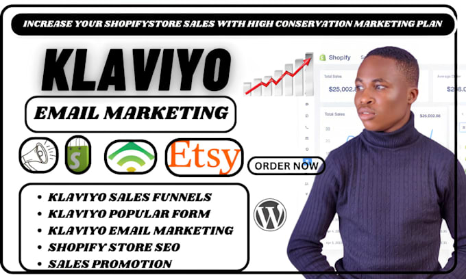 Gig Preview - Do shopify marketing, klaviyo marketing, klaviyo flows, klaviyo form page