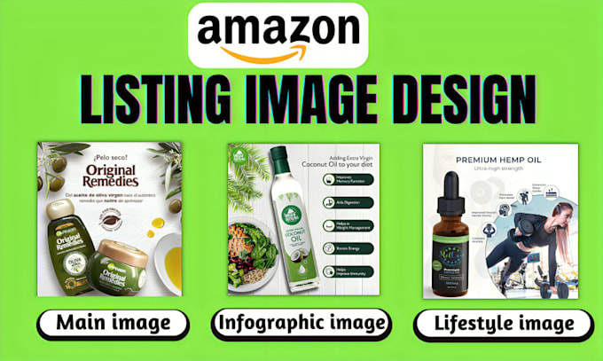 Gig Preview - Design amazon product infographic, amazon listing images, amazon photography