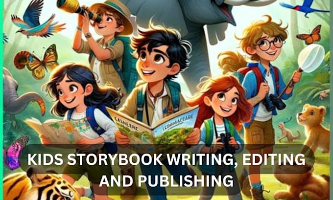 Gig Preview - Create children story book illustration, write children storybook for amazon kdp