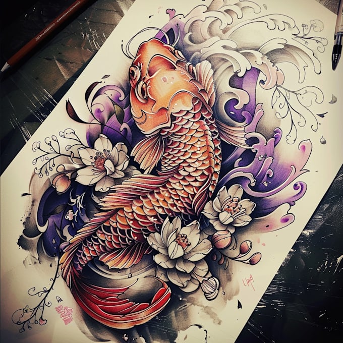 Gig Preview - Create a original custom japanese tattoo design for you