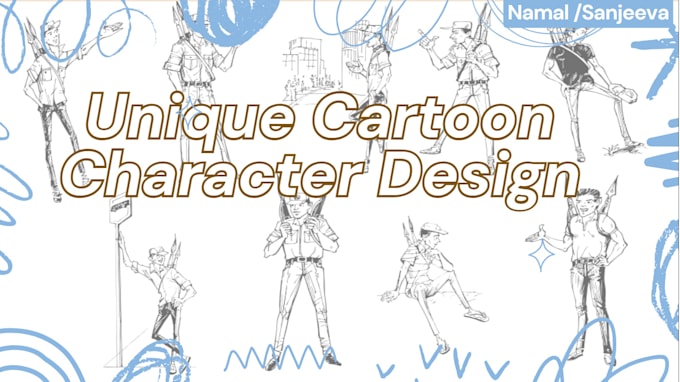 Gig Preview - Create unique cartoon character design just for you