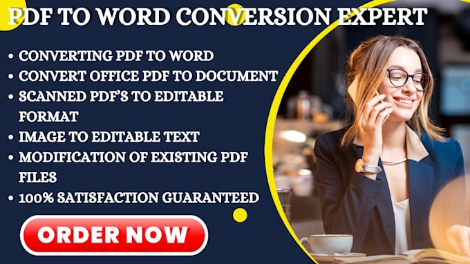 Gig Preview - Convert PDF to word, google docs, powerpoint, convert scan pdf to excel