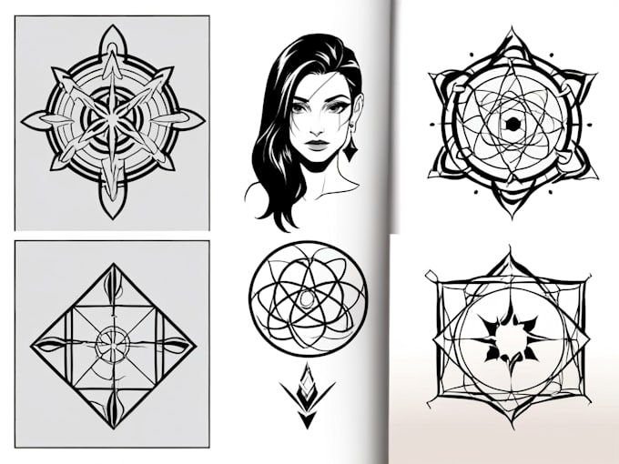 Gig Preview - Make custom tattoo geometric and minimalist design for you