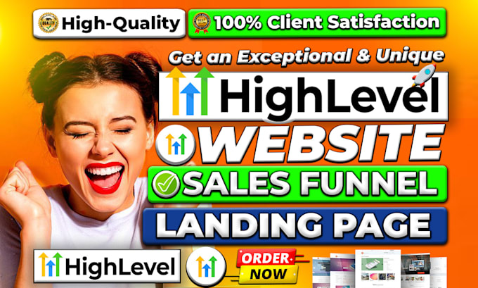 Gig Preview - Build gohighlevel website, gohighlevel sales funnel, landing page, ghl expert