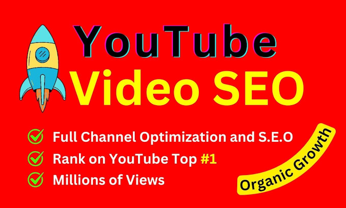 Gig Preview - Be your best youtube video seo expert and organic channel promotion manager