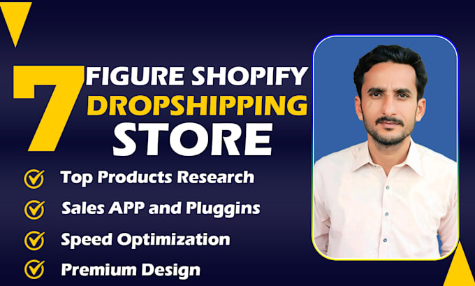 Gig Preview - Design 7 figure high converting shopify dropshipping store with winning products