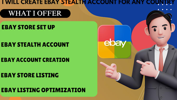 Gig Preview - Create an ebay stealth account ebay seller account with high selling limit