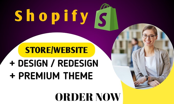 Gig Preview - Design and redesign shopify website, shopify store design, website design