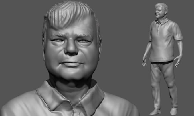 Gig Preview - Sculpt 3d face model, 3d head bust, 3d likeness realistic face for 3d printing