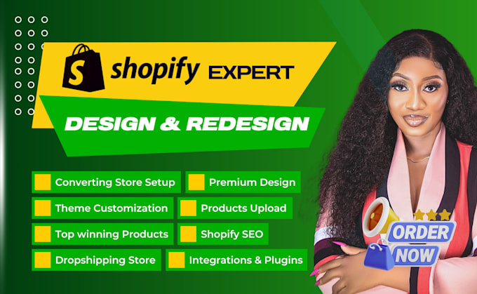 Gig Preview - Do shopify website redesign shopify website design shopify website redesign