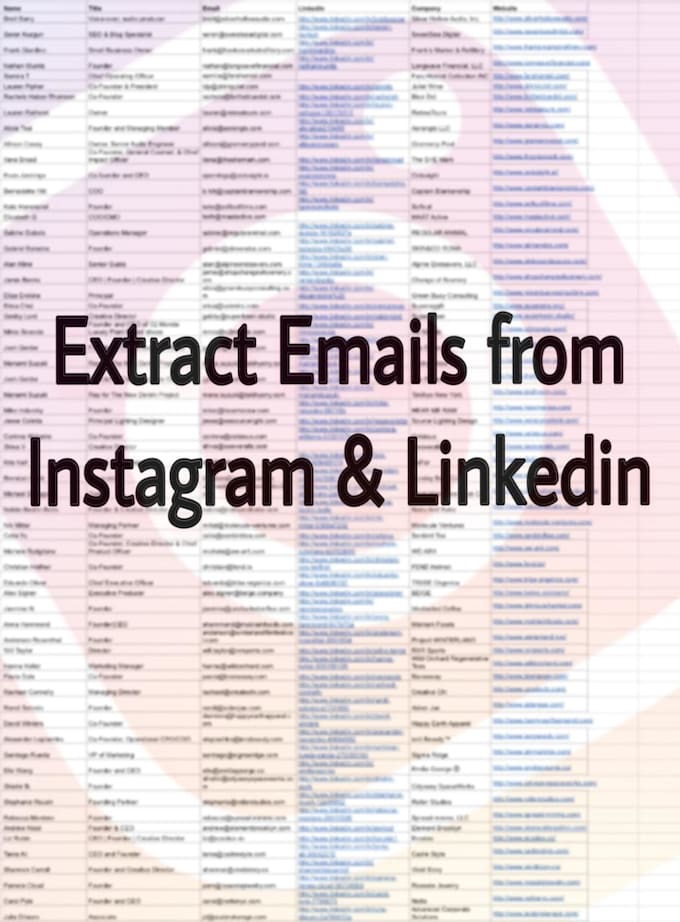 Bestseller - extract emails from instagram and linkedin