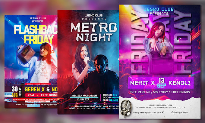 Bestseller - design event flyer, club, dj, concert, church and bday flyer