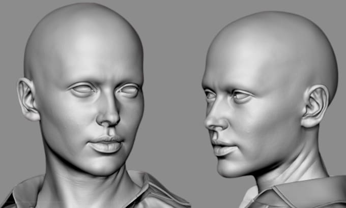 Gig Preview - 3d character modeling, 3d face sculpting, 3d head bust model in blender, zbrush