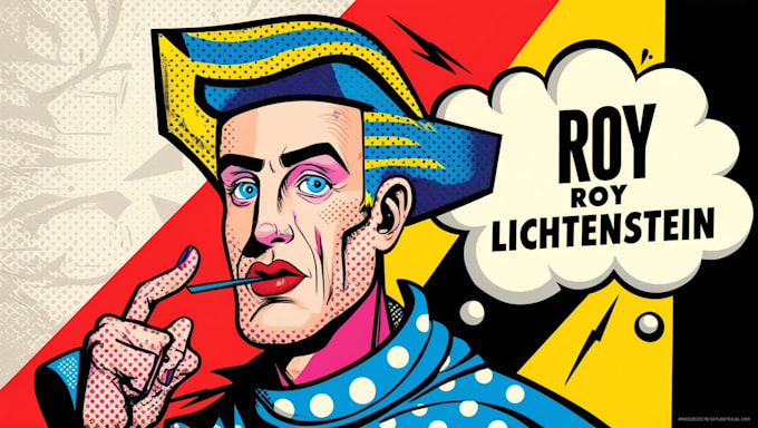 Gig Preview - Draw a retro pop art roy lichtenstein style for you