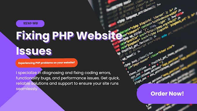 Gig Preview - Fix PHP website issues quickly and efficiently