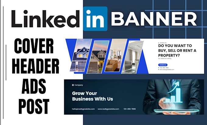 Gig Preview - Professional linkedin banner, cover, header, posts or ads