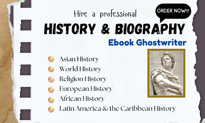 Gig Preview - Ghostwrite 30k words on  history and biography ebook, american history ebook