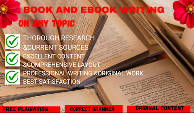 Gig Preview - Be your ebook writer,  ghost book writer, book writer, ghostwriter, amazon kdp