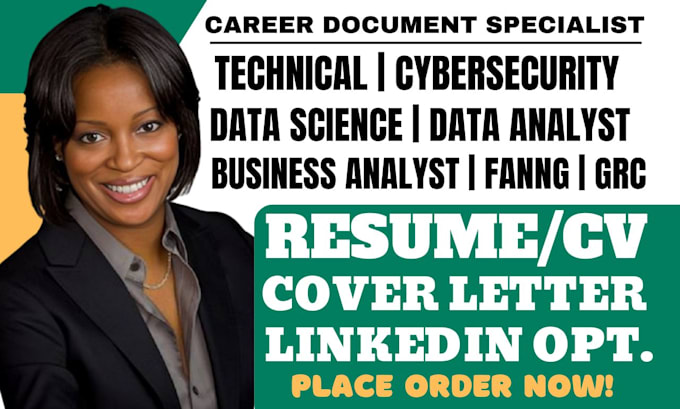 Bestseller - write cybersecurity, tech, data science, data analyst, business analyst resume