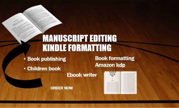 Gig Preview - Do manuscript editing  kindle formatting book cover design book publishing