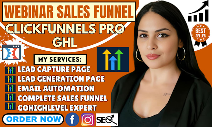 Gig Preview - Do clickfunnels sales funnel, gohighlevel landing page, clickfunnels funnel