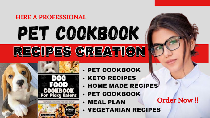 Bestseller - ghostwrite, design and format pet cookbook, recipes, dog food, food blog post