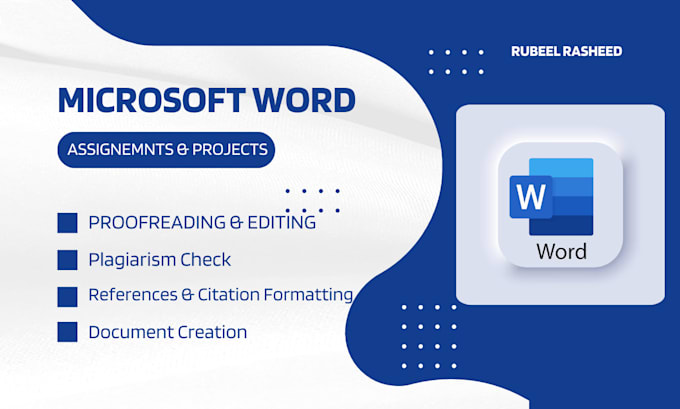 Gig Preview - Build microsoft word file of your assignments and projects