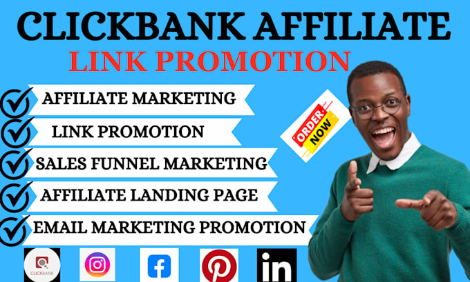 Gig Preview - Clickbank affiliate link promotion, affiliate marketing link promotion