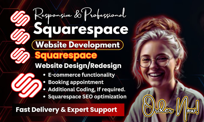 Gig Preview - Do squarespace website design, build or redesign squarespace website development