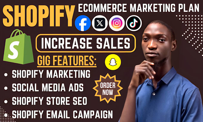 Gig Preview - Increase shopify sales, shopify store dropshipping to boost ecommerce marketing