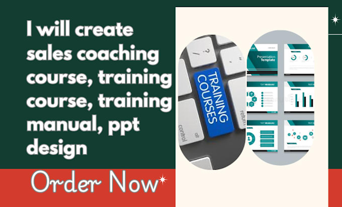 Gig Preview - Create sales coaching course, training course, training manual, ppt design