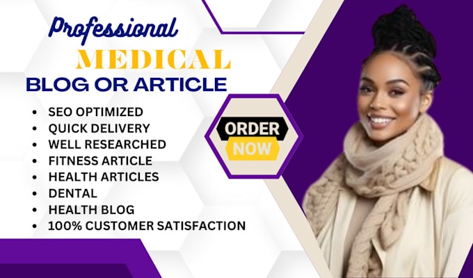 Gig Preview - Write medical articles or medical blog posts health blogs