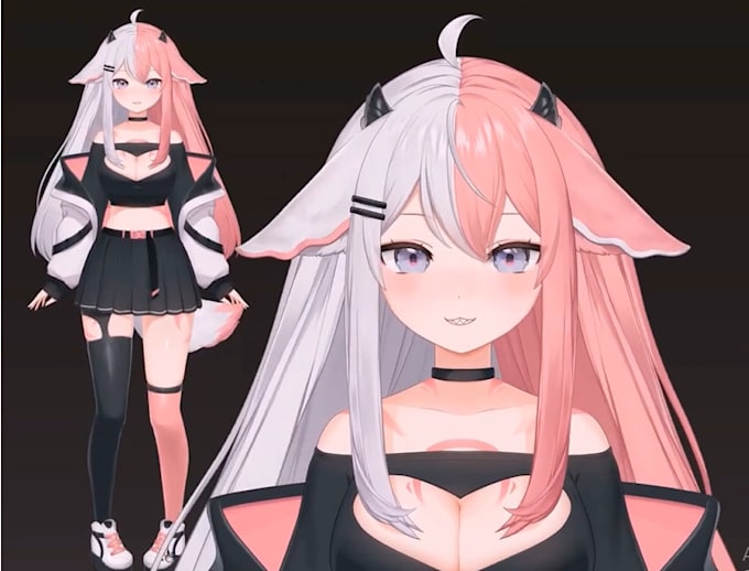 Gig Preview - Offer 2d vtuber model, live2d model, live2d rigging, vtuber commission