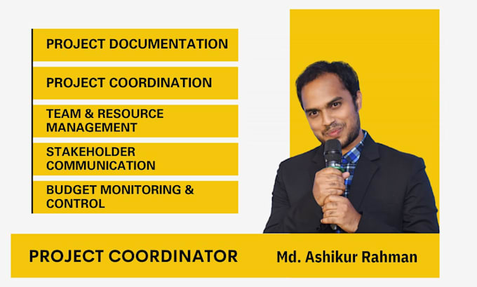 Gig Preview - Be your project coordinator, project manager and scrum master