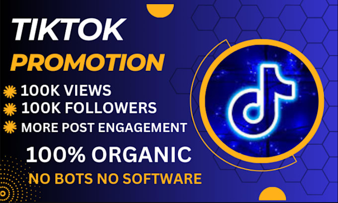 Gig Preview - Organically promote your tiktok account to gain real and active audience