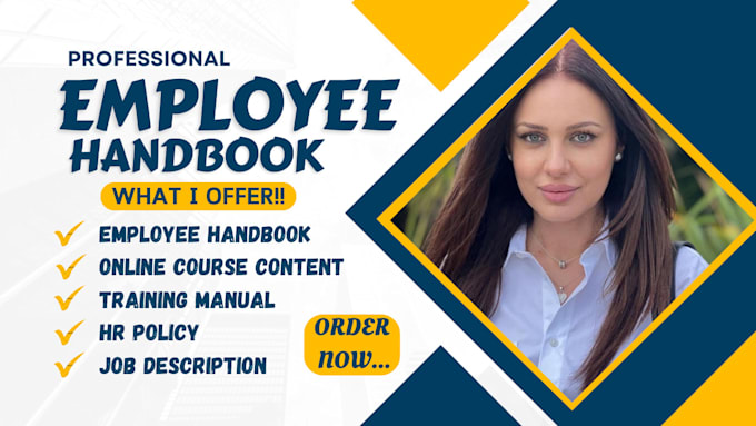 Bestseller - employee handbook, HR policy, HR course, online course content, training manual