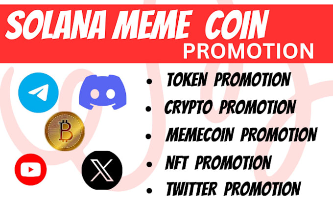 Gig Preview - Promote your meme coin solana token solana meme coin promotion crypto pump