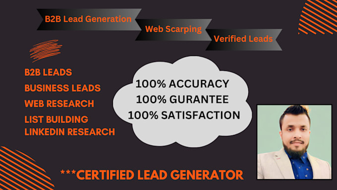 Gig Preview - Generate targeted, verified b2b leads for b2b lead generation