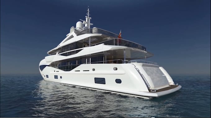 Gig Preview - Render high quality 3d yacht design, 3d boat, ship animation, 3d ship modelling