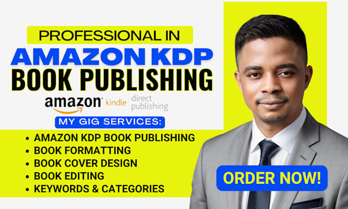 Gig Preview - Publish book on amazon kdp book publishing kindle publishing self publishing