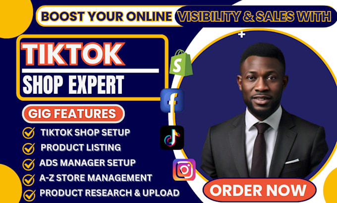 Gig Preview - Be your tiktok shop manager tiktok shop dopshipping affiliate shopify marketing